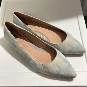 Caslon Blue and White Tie Dye Flats Size 9